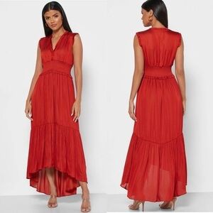 BANANA Republic Soft Satin High Low Maxi Dress 8